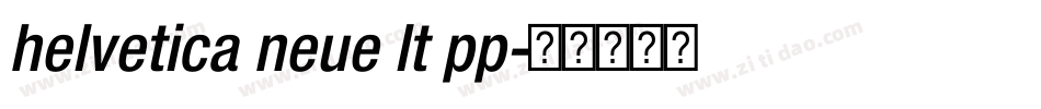 helvetica neue lt pp字体转换